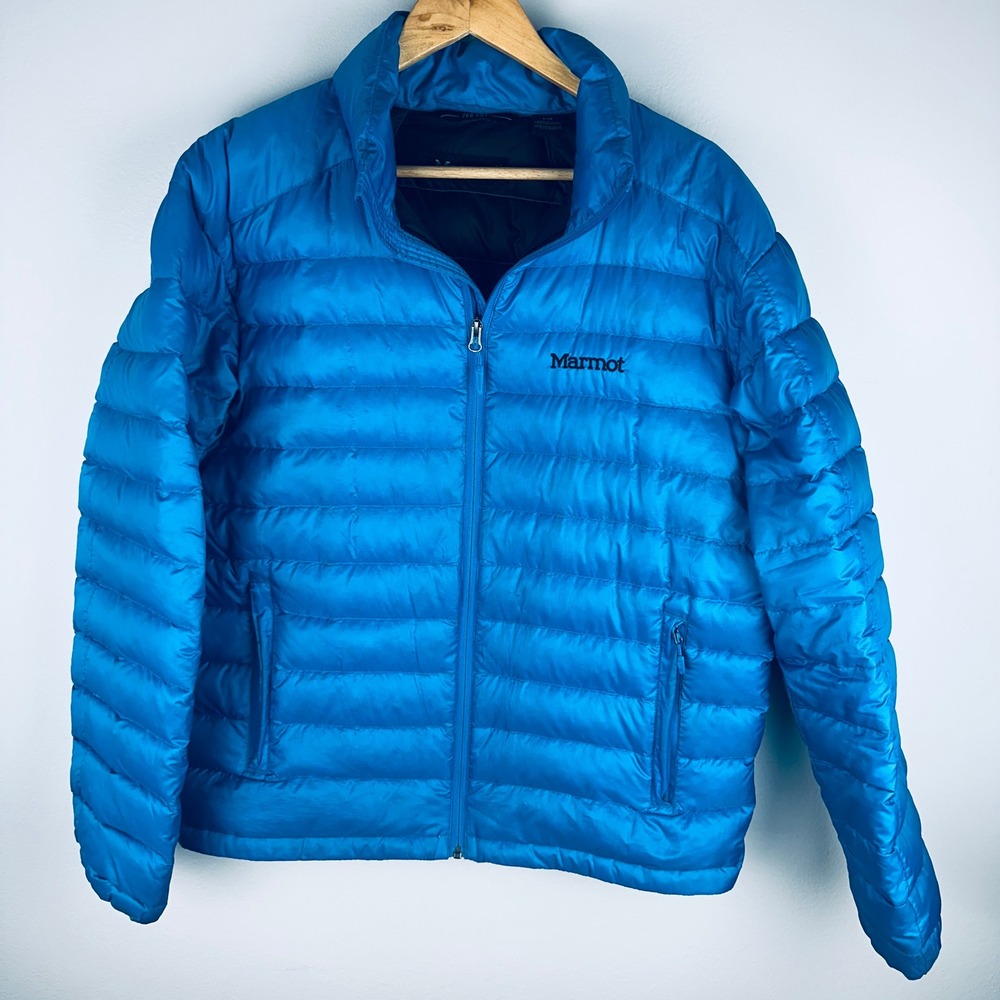 Marmot 700 Fill Down Puffer Jacket Blue A93340 Large